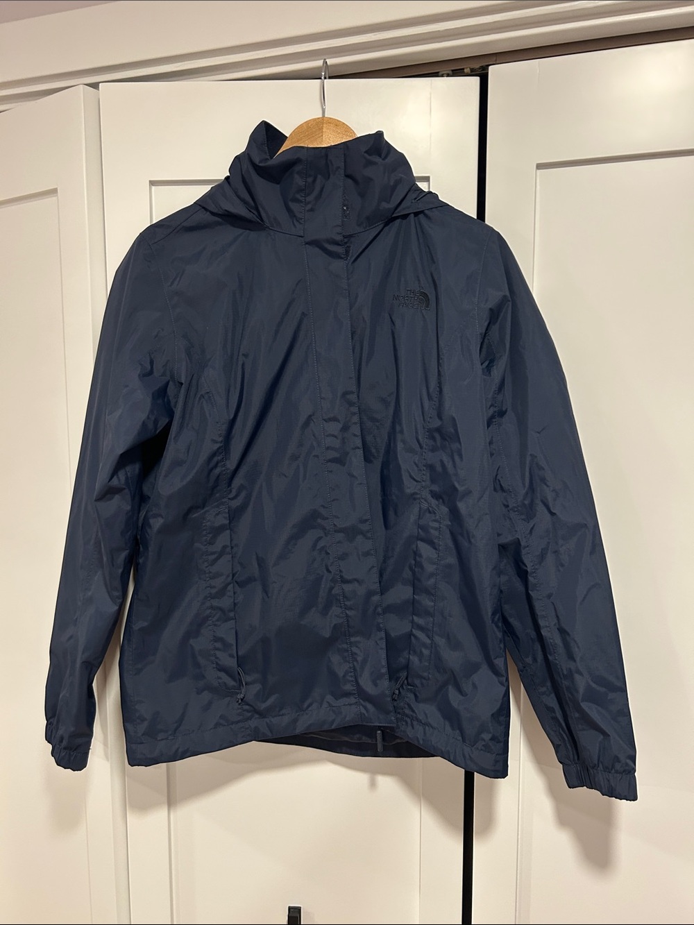 The North Face Navy Hooded Rain Jacket
